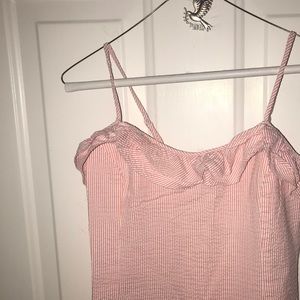 Vineyard vines pink white seersucker ruffle top 4